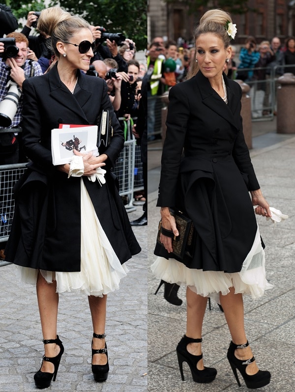 Sarah Jessica Parker attending Alexander McQueen's Memorial at St Pauls Cathedral in London on September 20, 2010