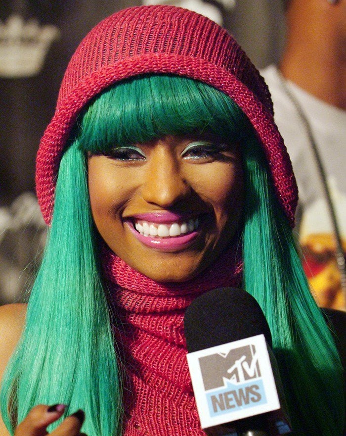 Nicki Minaj partying it up at Lil Wayne's Welcome Home party in Miami on November 7, 2010