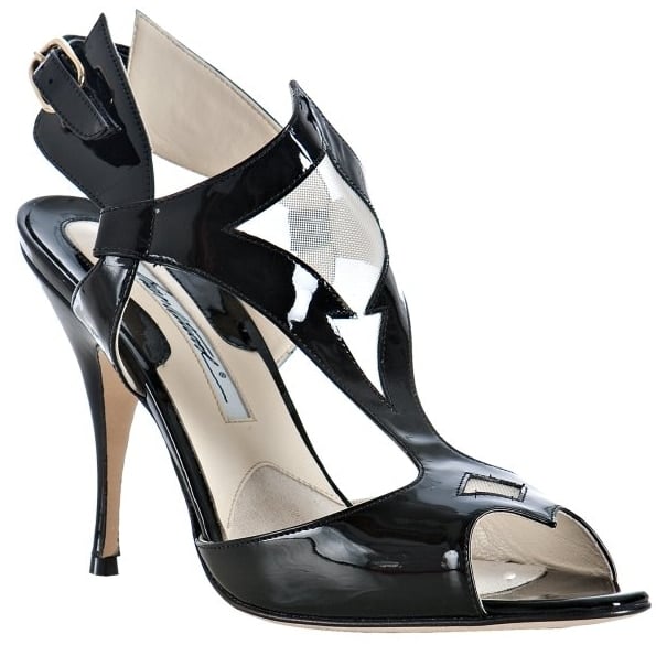 Brian Atwood Patent Leather Vixen Sandals