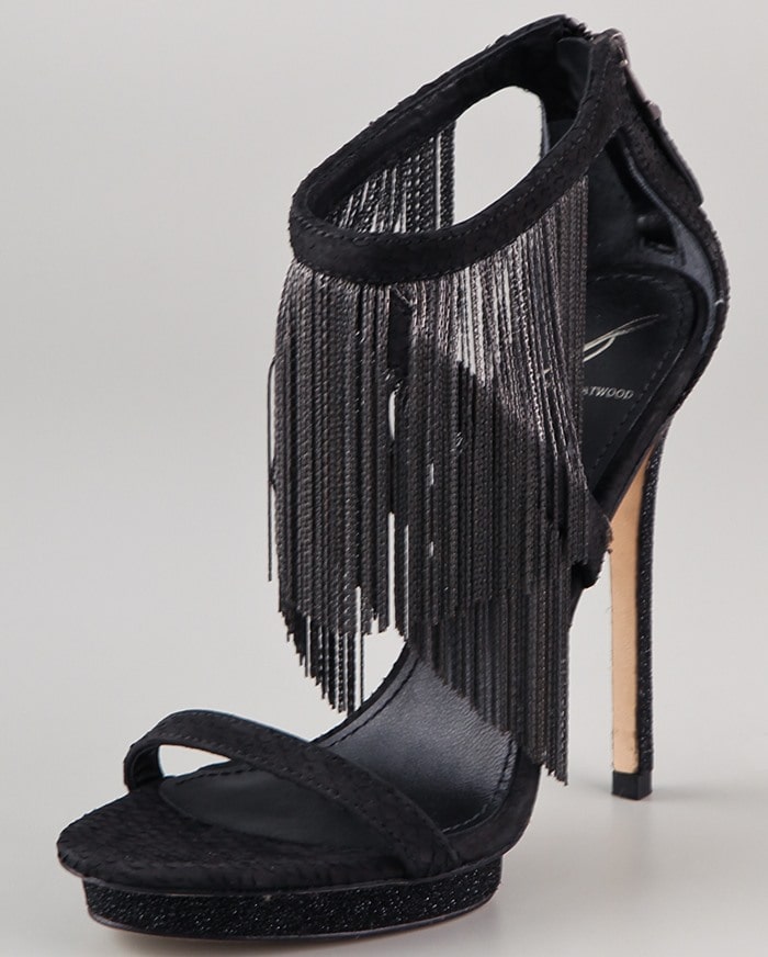 B by Brian Atwood Cassiane Chain Fringe Sandals