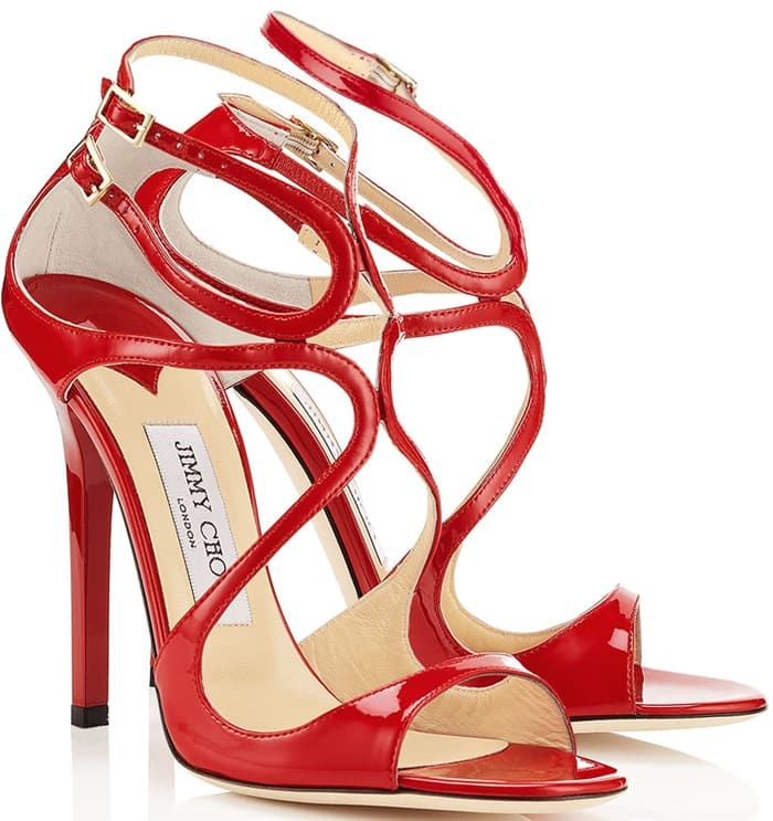 Jimmy Choo Red Lance Sandals