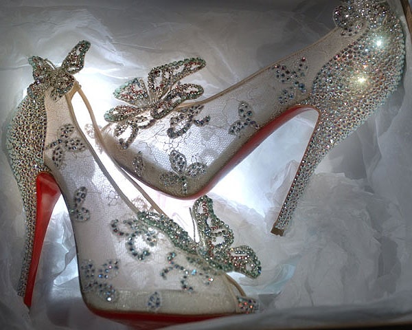 Here's every girl's shoe dream come true -- Christian Louboutin's Cinderella glass slippers