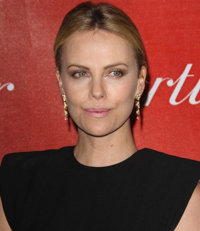 Charlize Theron in a Lanvin dress at the 23rd annual Palm Springs International Film Festival Awards Gala held in Los Angeles on January 7, 2012