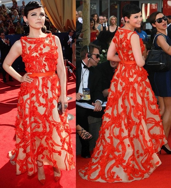 Ginnifer Goodwin at the 64th Annual Primetime Emmy Awards held at Nokia Theatre in Los Angeles, California on September 23, 2012