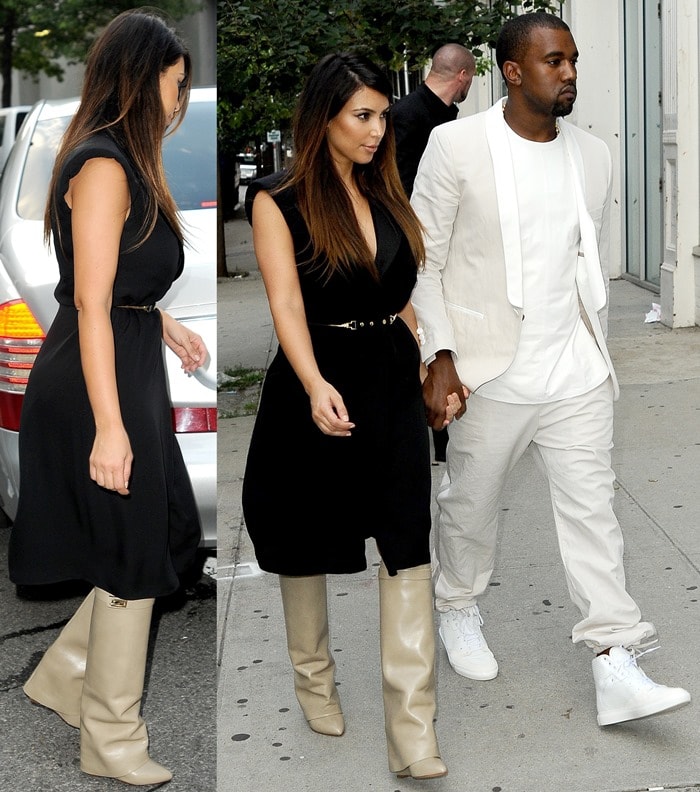 Kim Kardashian Loves Givenchy's Shark-Lock Fold-Over Wedge Boots