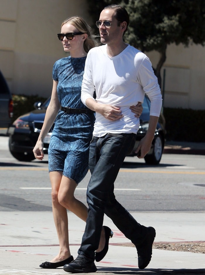 Kate Bosworth in low heel pumps while out with Michael Polish in Los Angeles on June 26, 2012