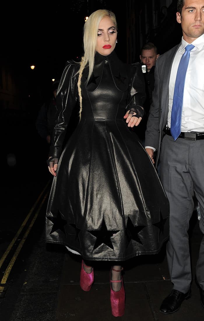 Lady Gaga on a night out seen leaving Groucho club in Soho, looking worse for wear on December 6, 2016