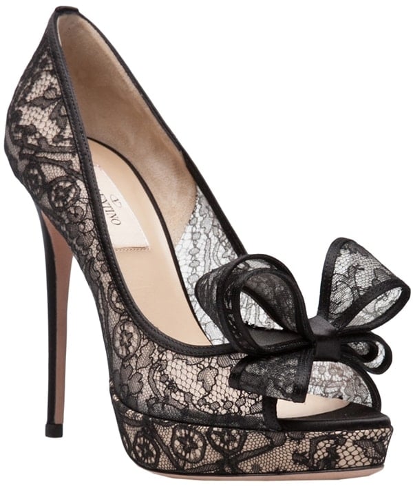 Valentino Lace Couture Bow Pumps