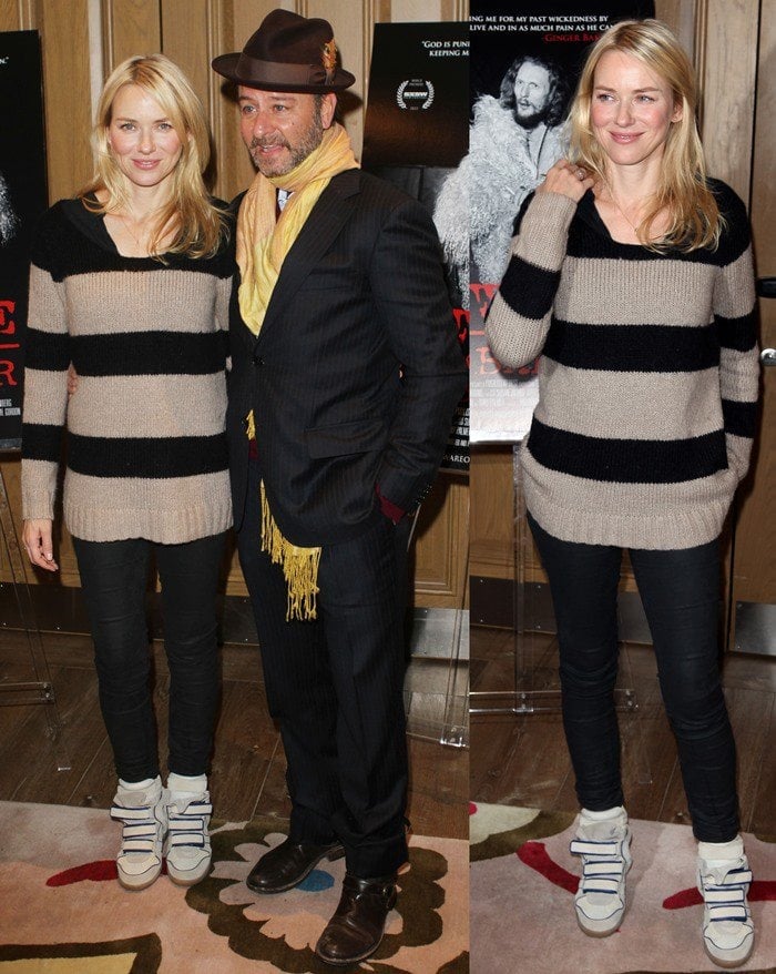 Fisher Stevens and Naomi Watts at the Beware of Mr. Baker New York Screening at the Crosby Street Hotel in New York City on November 27, 2012