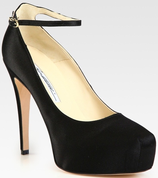 Brian Atwood Zenith Satin Ankle-Strap Pumps