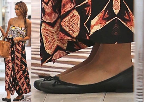 Rochelle Humes in comfy ballet flats