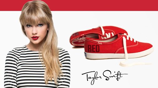 leeuwerik Shipley Leegte Taylor Swift's Bold RED Limited Edition Keds Sneakers