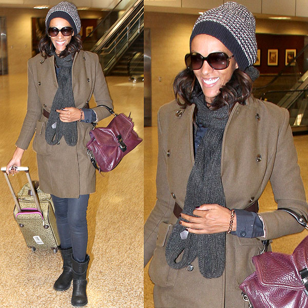 Judi Shekoni may be wearing uggs, but she still manages to look very well put together