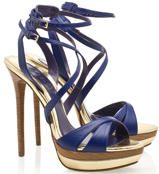 Elie Saab Multistrap Sandals in Blue