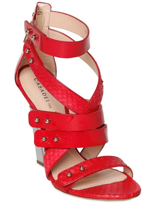Casadei for Prabal Gurung Ayers Wedge in Red2