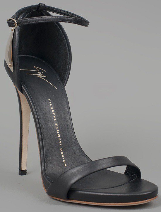 Giuseppe Zanotti Ankle Strap Heels with Plate, $695.00