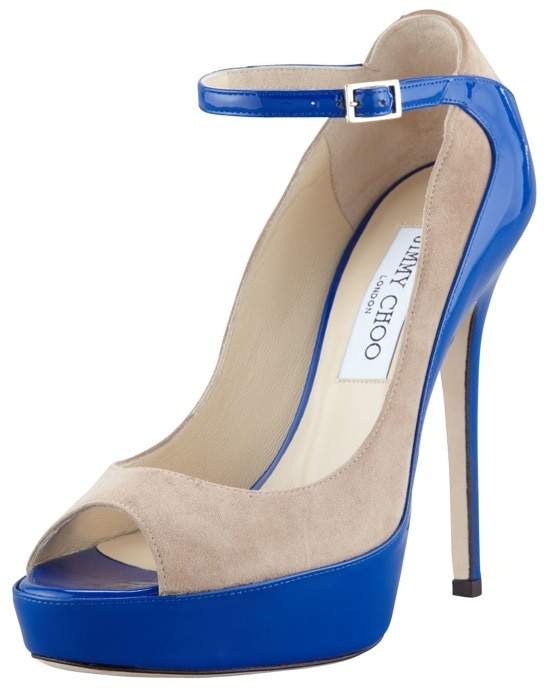 Jimmy Choo 'Tami' Suede Patent Pumps