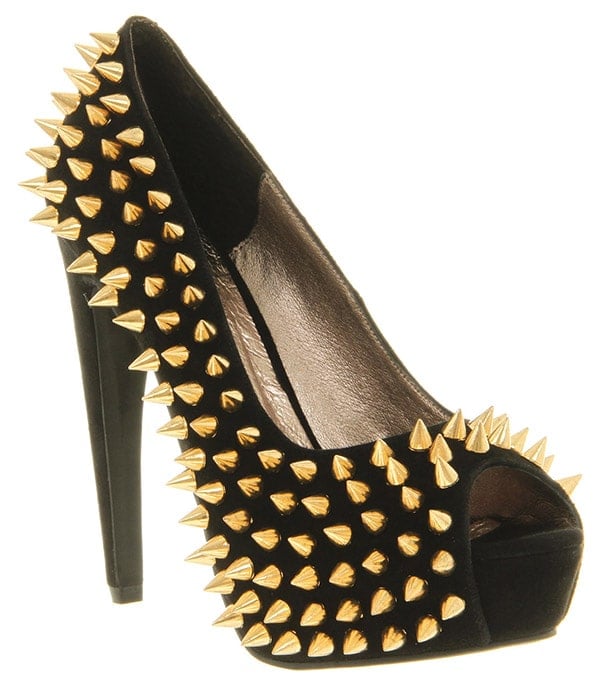 Jeffrey Campbell During spike black suede gold spikes