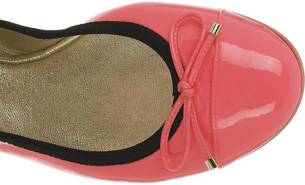 Neon Pink Patent Leather Wallach Ballet Flats