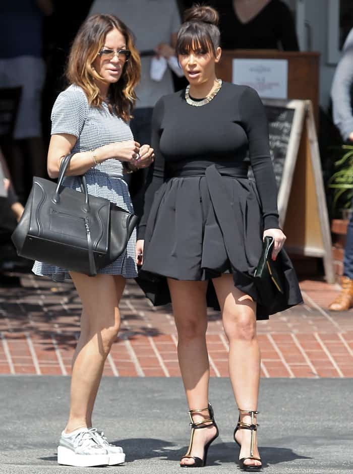 Pregnant Kim Kardashian and Robin Antin exit Fred Segal after having lunch