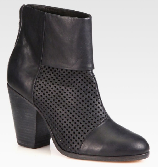 Rag & Bone Classic Newbury Perforated Leather Ankle Boot