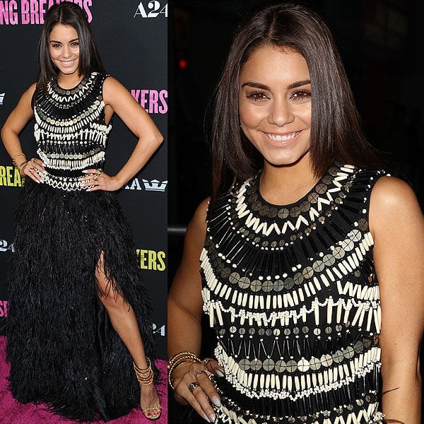 Actress Vanessa Hudgens attends the "Spring Breakers" premiere at ArcLight Cinemas on March 14, 2013 in Hollywood, California