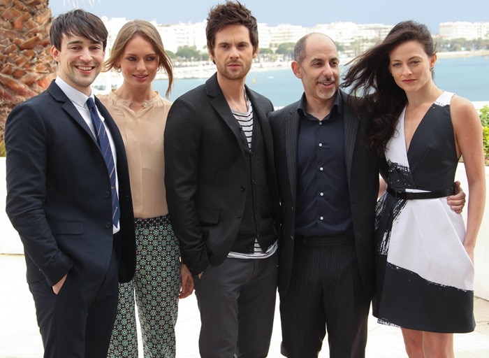 Blake Ritson, Laura Haddock, Tom Riley, writer David S. Goyer, and Lara Pulver at MIPTV 2013 in Cannes on April 8, 2013