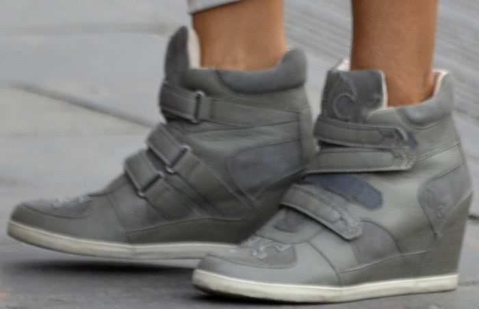A closer look at Sarah's sneaker wedges