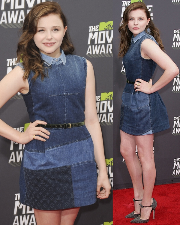 Chloe Moretz at the 2013 MTV Movie Awards held at Sony Pictures Studios on April 14, 2013