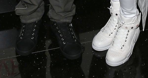 Ciara and Future wearing matching Givenchy shoes