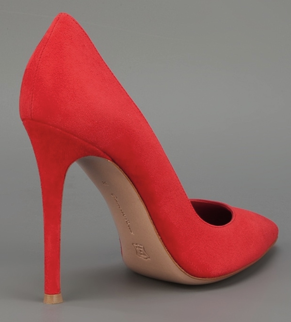 Gianvito Rossi Red Suede Pumps