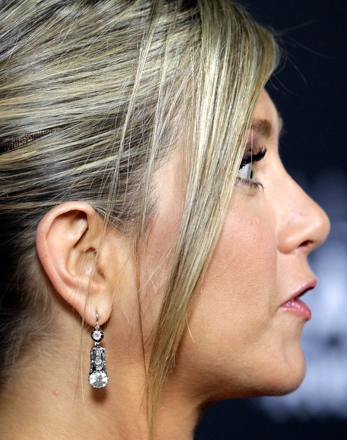Jennifer Aniston at the world premiere of the Lifetime Original movie event, Call Me Crazy: A Five Film, at Pacific Design Center's SilverScreen Theater in Los Angeles on April 16, 2013