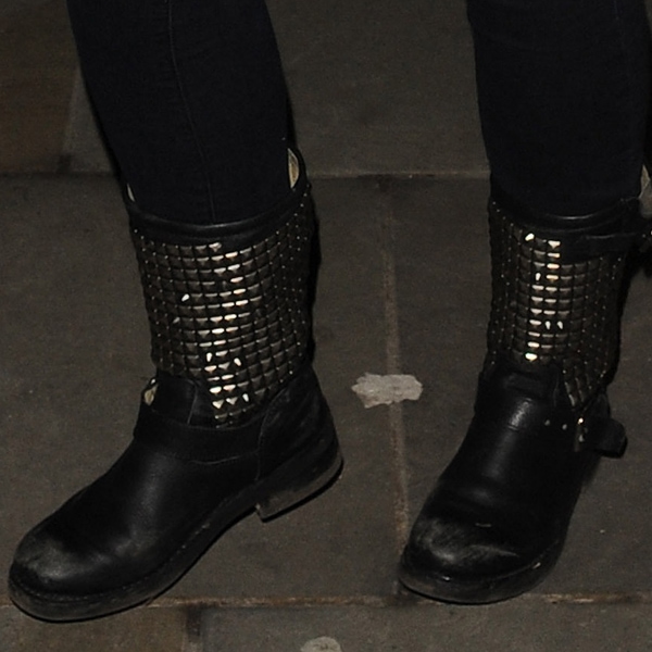Jennifer Ellison in Ash Titan studded rain boots