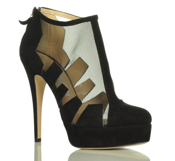 Bionda Castana Belen Paneled Ankle Boots with Mesh
