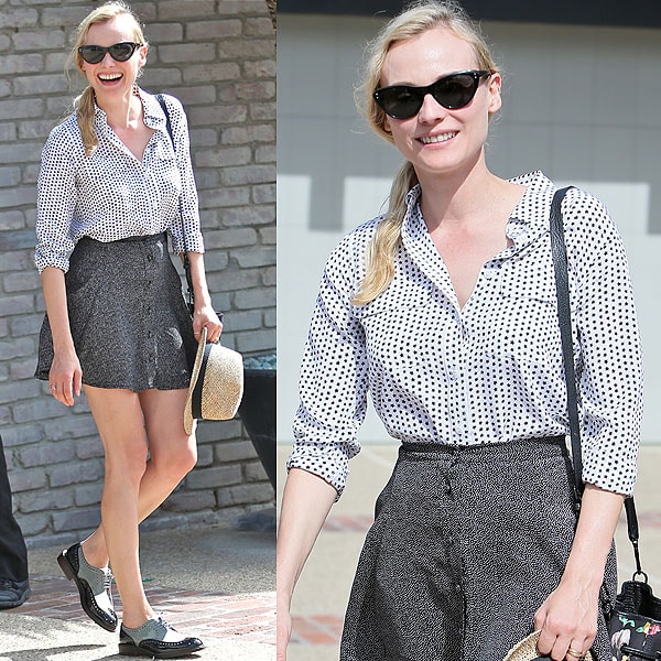 Diane Kruger arrives at producer Joel Silver‘s Memorial Day Party in Malibu, California, on May 27, 2013
