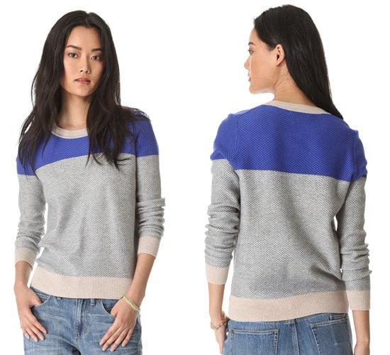 Madewell Basket Weave Colorblock Pullover