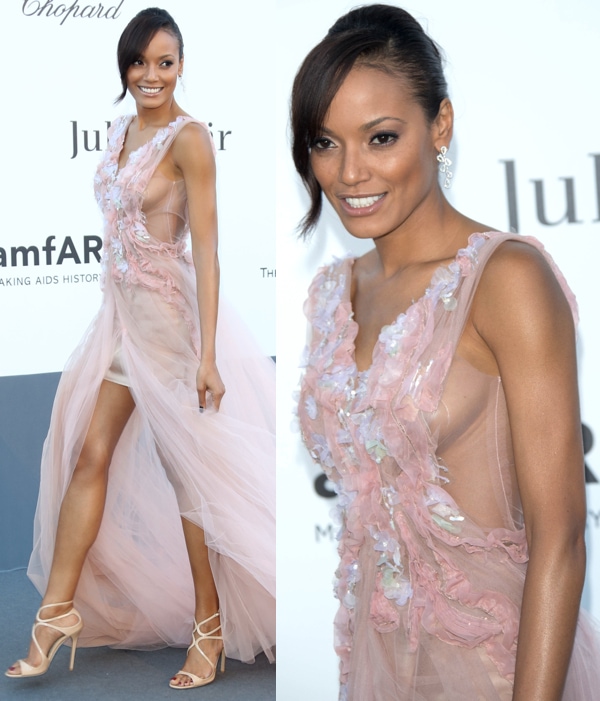 Selita Ebanks at amfAR's 20th Annual Cinema Against AIDS event during the 66th Cannes Film Festival in Cannes, France on May 23, 2013