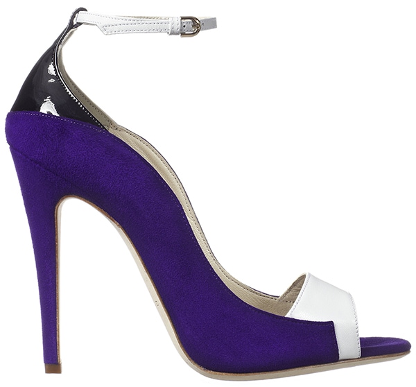 Brian Atwood Evie Pumps in Violet Tejus Lizard