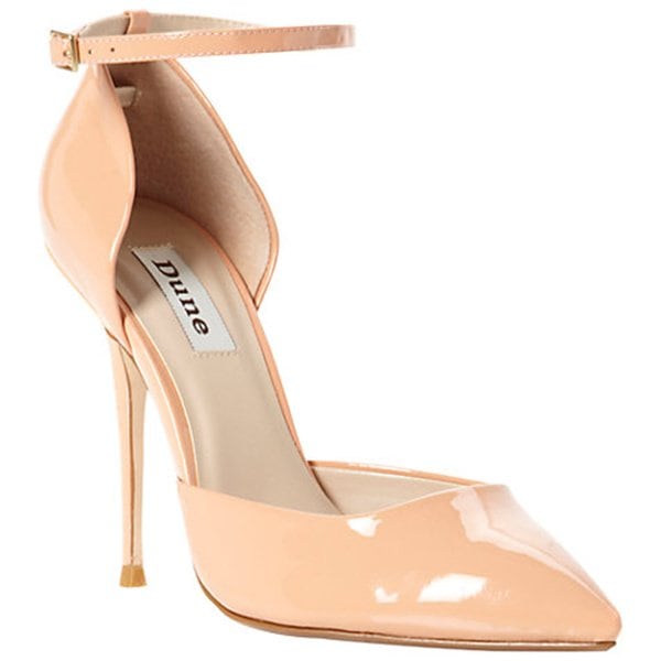 Dune Charm Pointed Open Court Shoes in Apricot