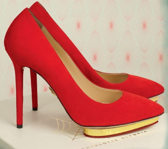 Charlotte Olympia Red Debbie Pumps