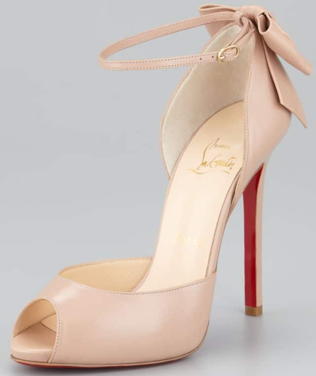 Christian Louboutin Dos Noeud Ankle-Strap Bow Pumps