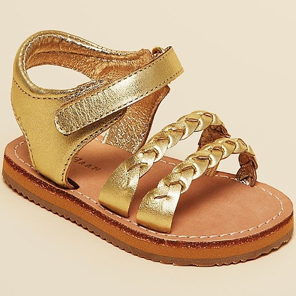 Cole Haan Girls' Mini Jamie Goldtone Sandals