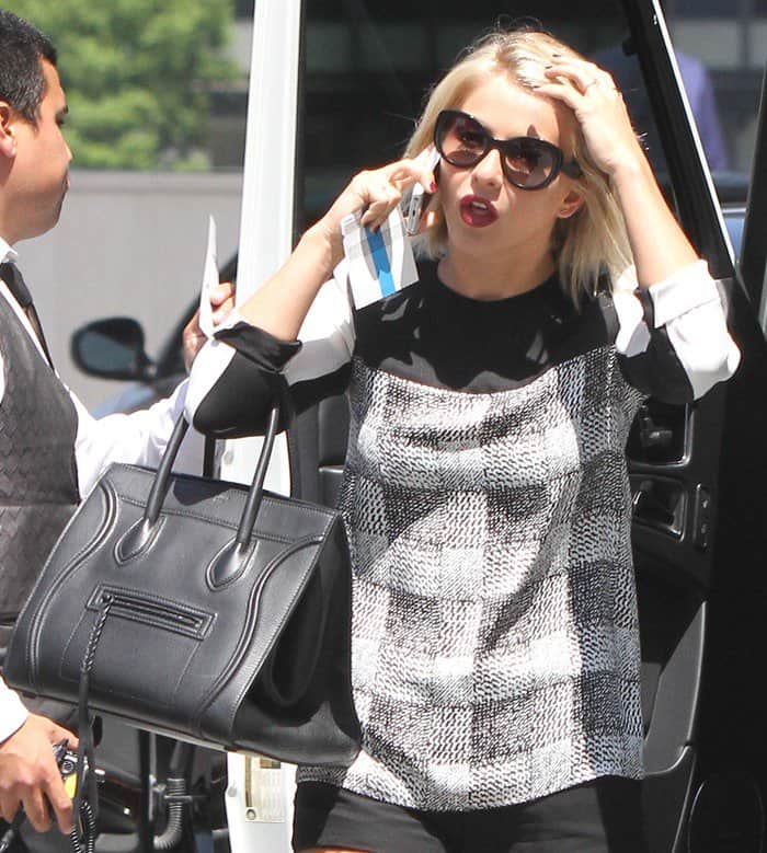 Julianne Hough is seen arriving at a hotel in Century City