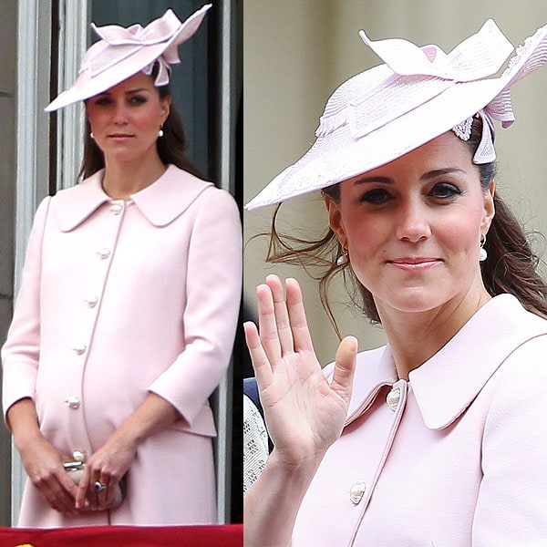Kate Middleton or Catherine, Duchess of Cambridge, at the Trooping the Colour 2013 held during the Queen's Birthday Parade in London, England, on June 15, 2013
