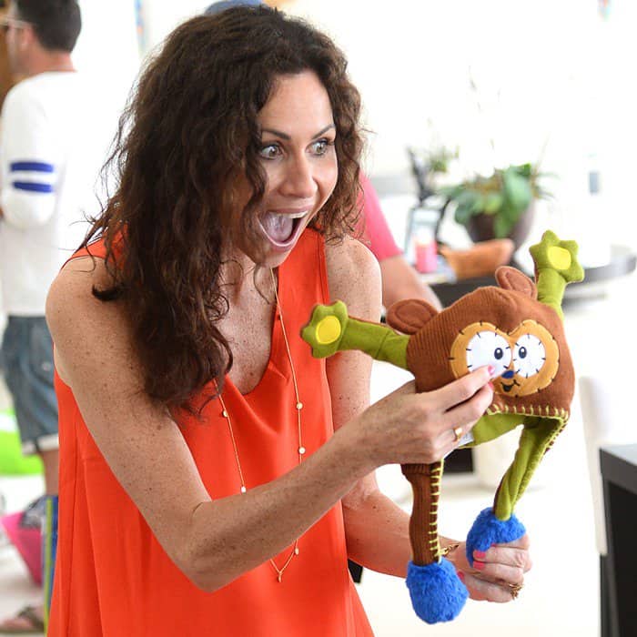 Minnie Driver at a children’s birthday party at Revolve Beach House in Malibu, California, on July 21, 2013