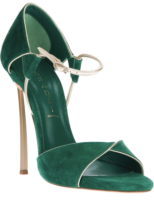 Green Casadei Open-Toe Sandals