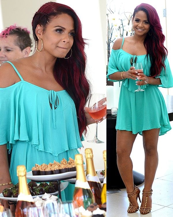 Christina Milian at the Viva Diva Wines L.A. Launch Party at The Revolve Beach House in Los Angeles on August 3, 2013