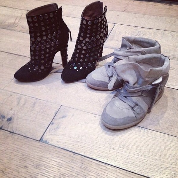 Hilary Duff's new pairs of shoes shared on Twitter on August 23, 2013