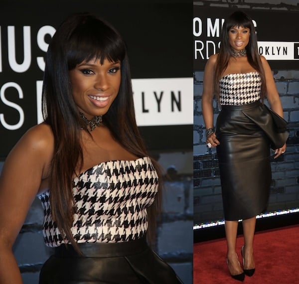 Jennifer Hudson went for chic and sophisticated with a Dior skirt and top paired