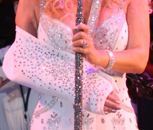 Mariah Carey performing at the 2013 Major League Baseball All-Star Charity Concert to benefit Sandy Relief at Central Park in New York City on July 13, 2013